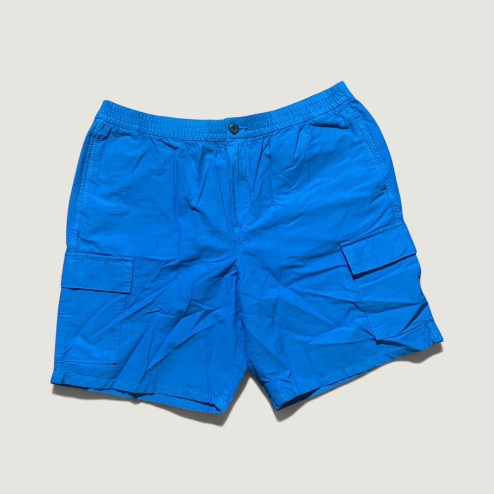 Everlane NWT Men's Blue Shorts Size XL Organic Cotton Linen 8.5" Flat Front